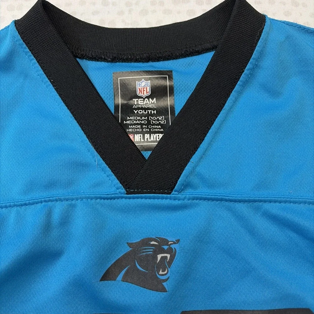 NFL Team Apparel Carolina Panthers Luke Kuechly 59 Jersey Youth Med 10/12 Blue
